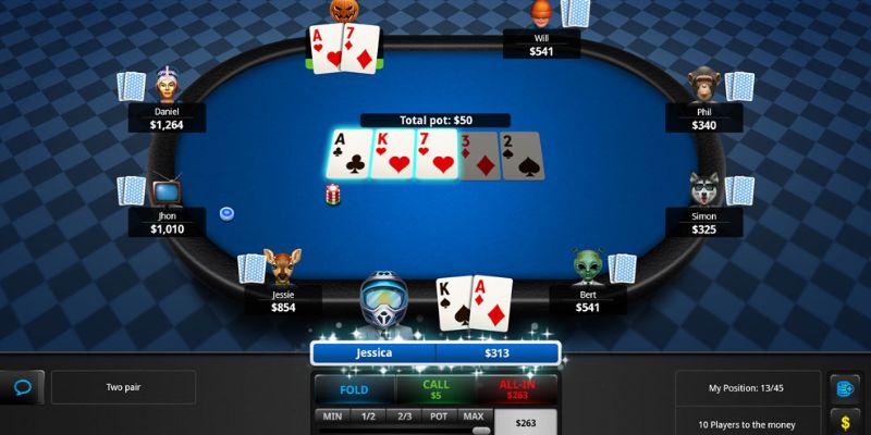 Chơi Poker qua hành động cụ thể